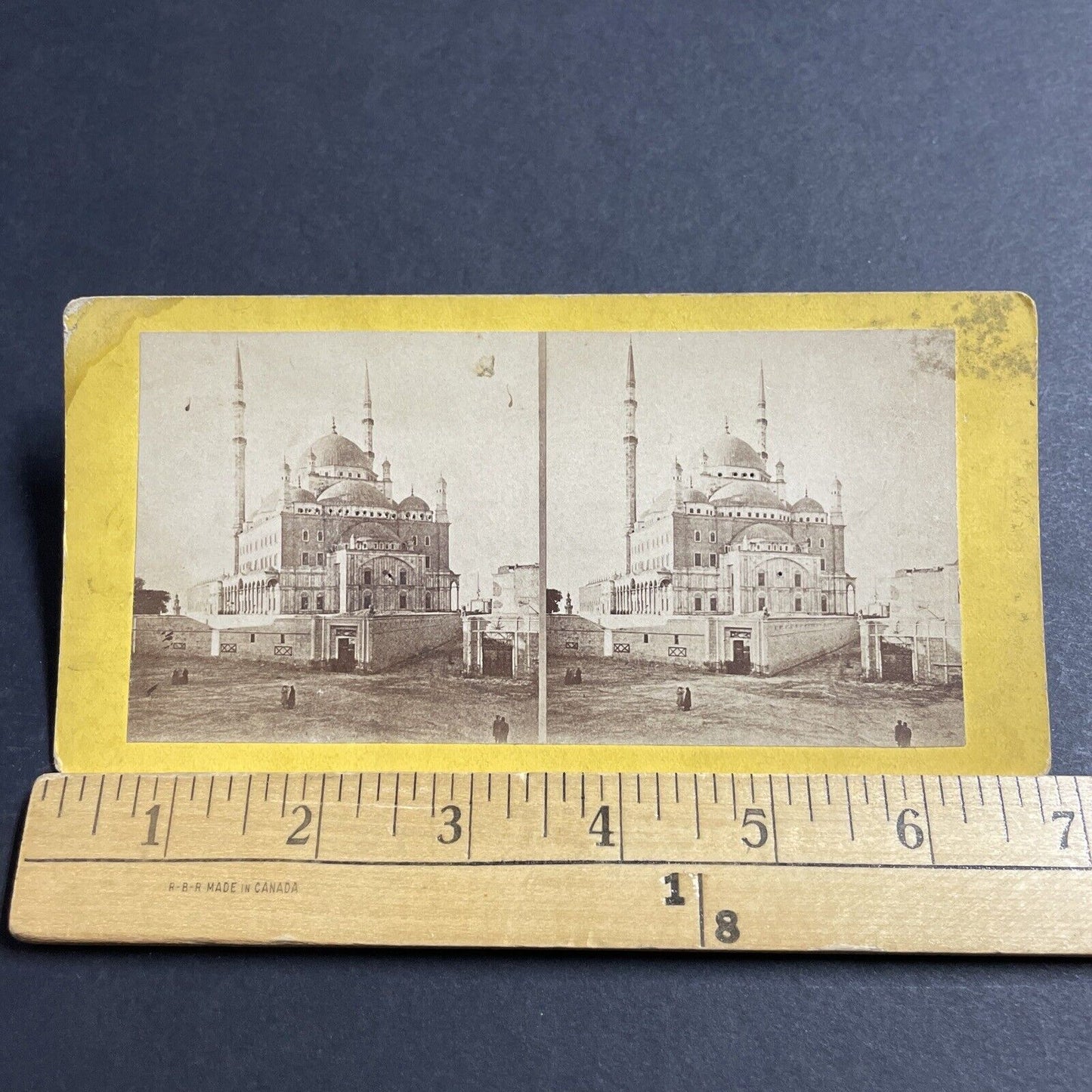 Antique 1860s Mosque Of Mohammed Ali Cairo Egypt Stereoview Photo Card P5562