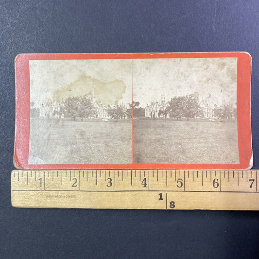 Trinity College University Of Toronto Stereoview Photo Card Antique c1868 X1266