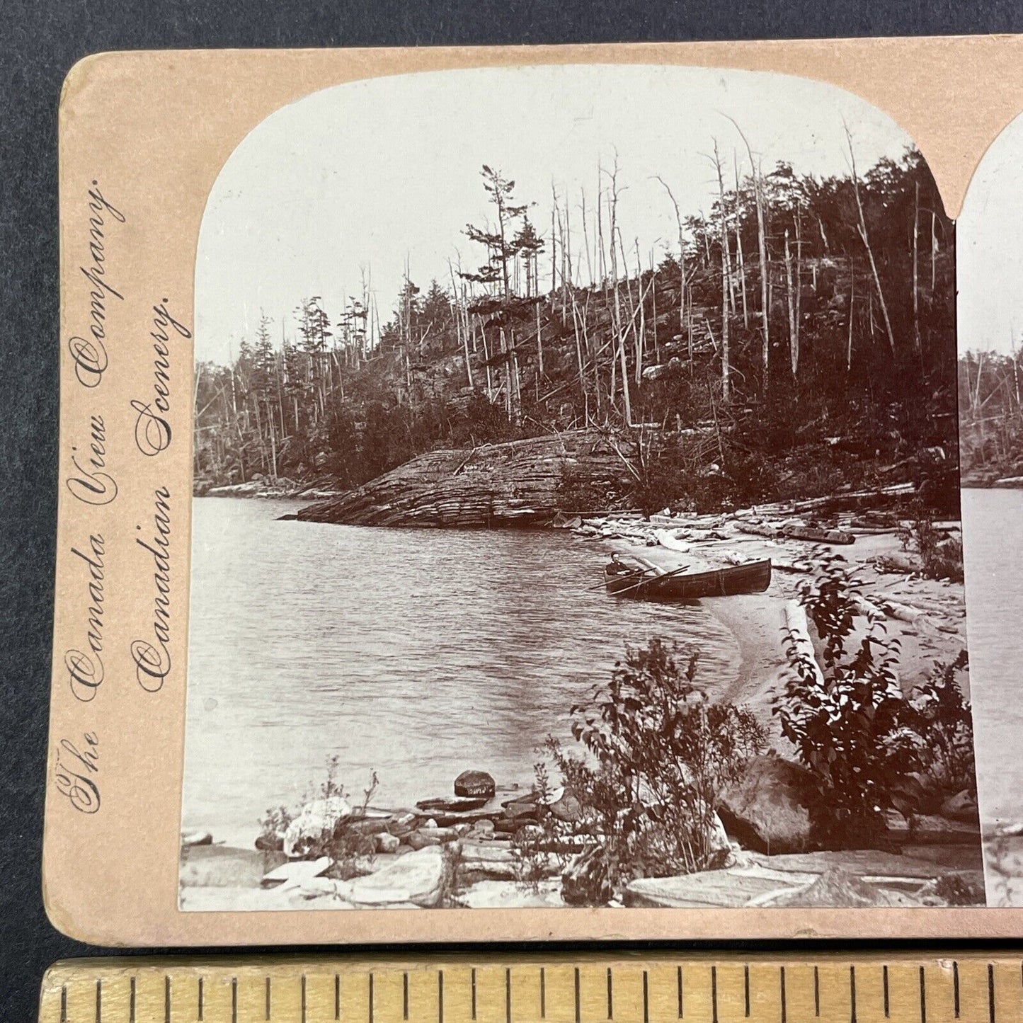 Hay Bay Parry Island near Parry Sound Ontario Stereoview Antique c1899 Y482