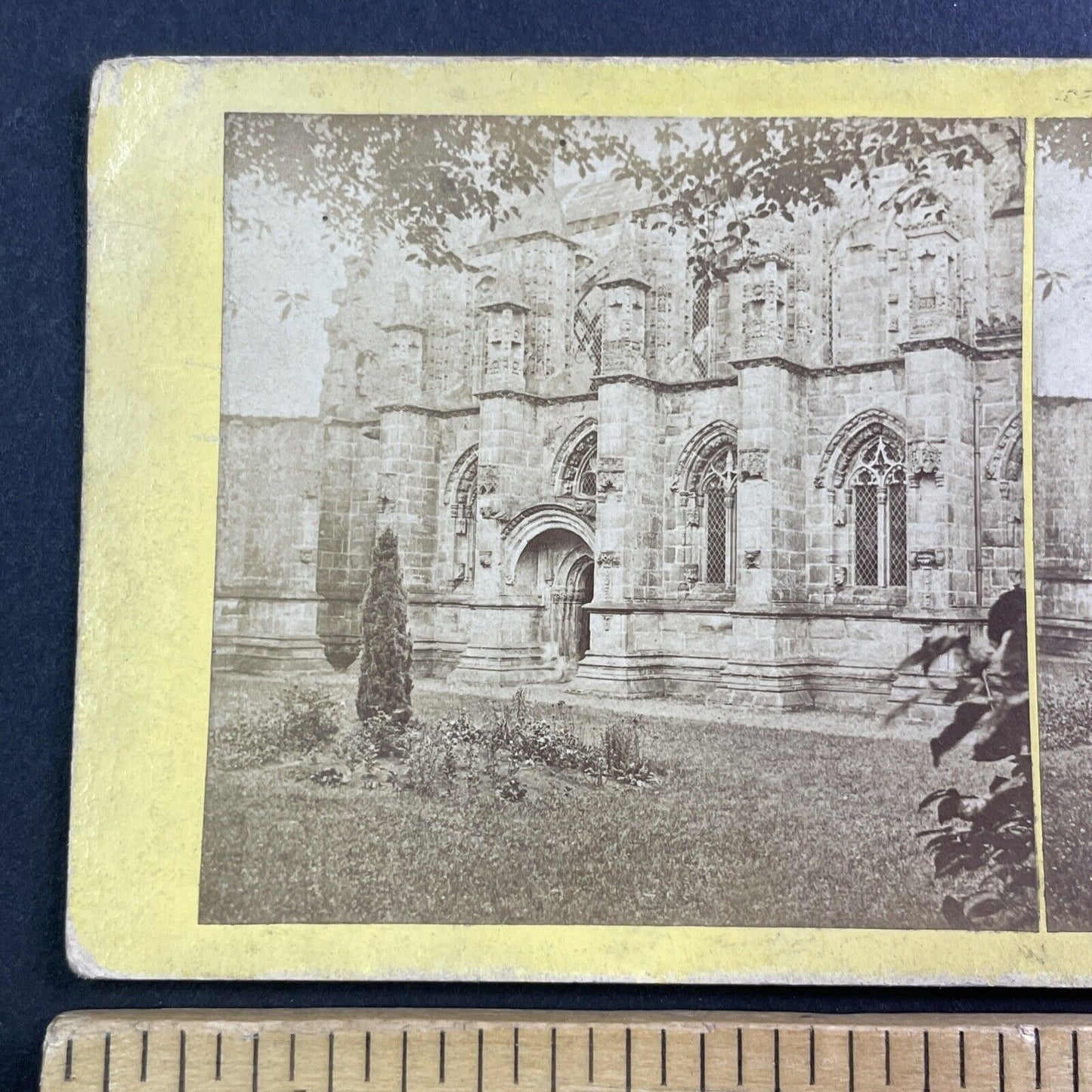 Roslin Chapel Scotland Stereoview attr. Roger Fenton Antique c1868 X4058