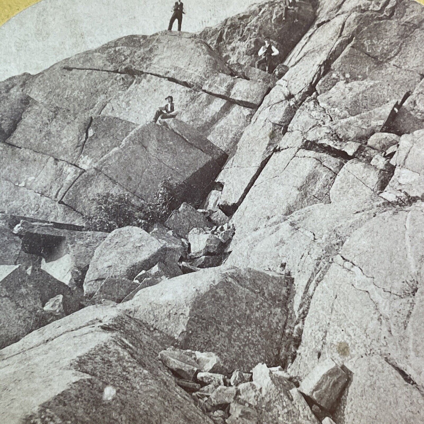 J.A. French on West Summit Mount Monadnock New Hampshire Stereoview c1870s Y895