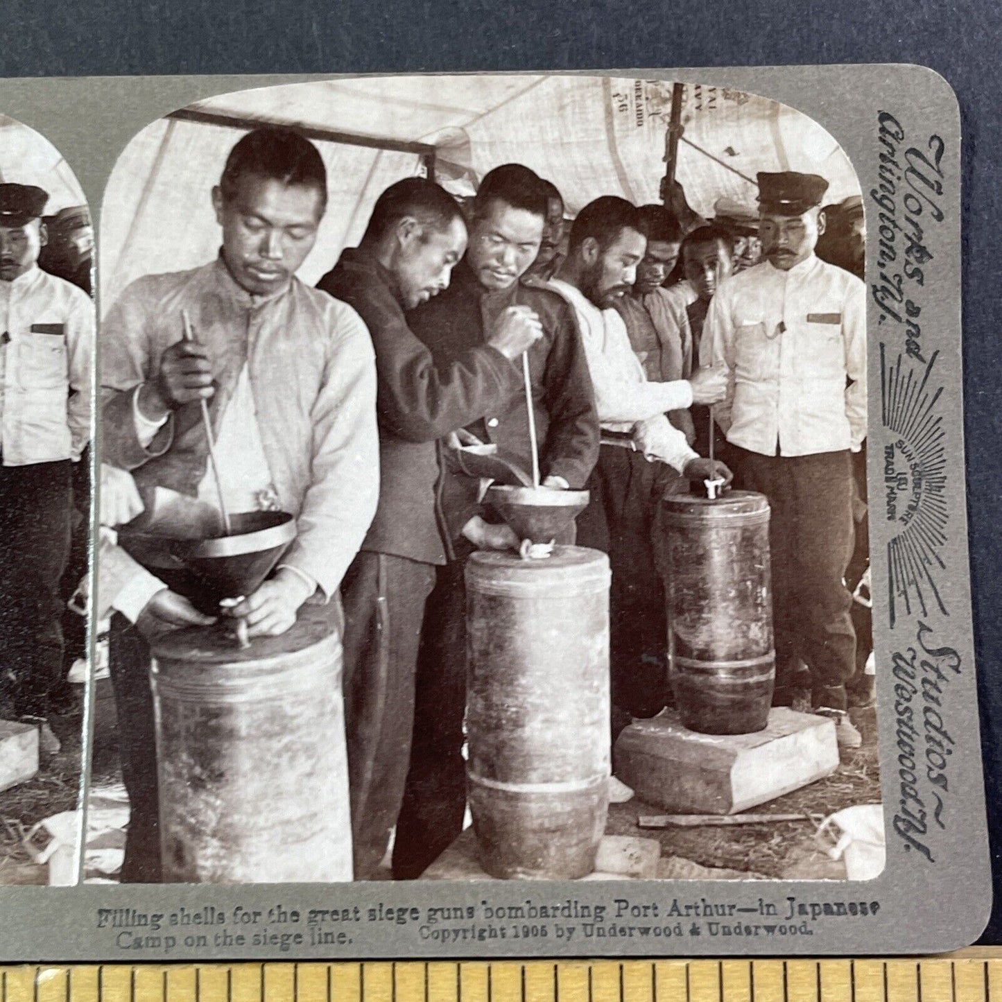 Japanese Munitions Field Factory Stereoview Russia-Sino War Antique c1905 X3817