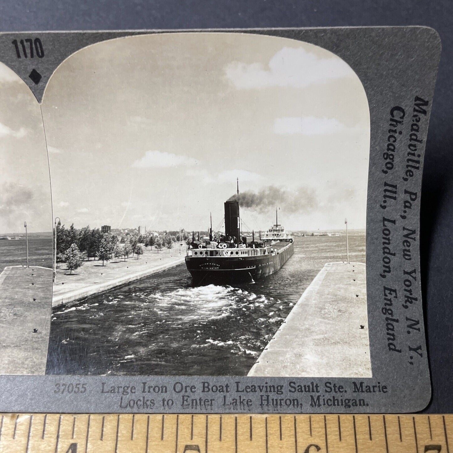 Antique 1930s William A Reiss Steamship Before Wreck Stereoview Photo Card V2616