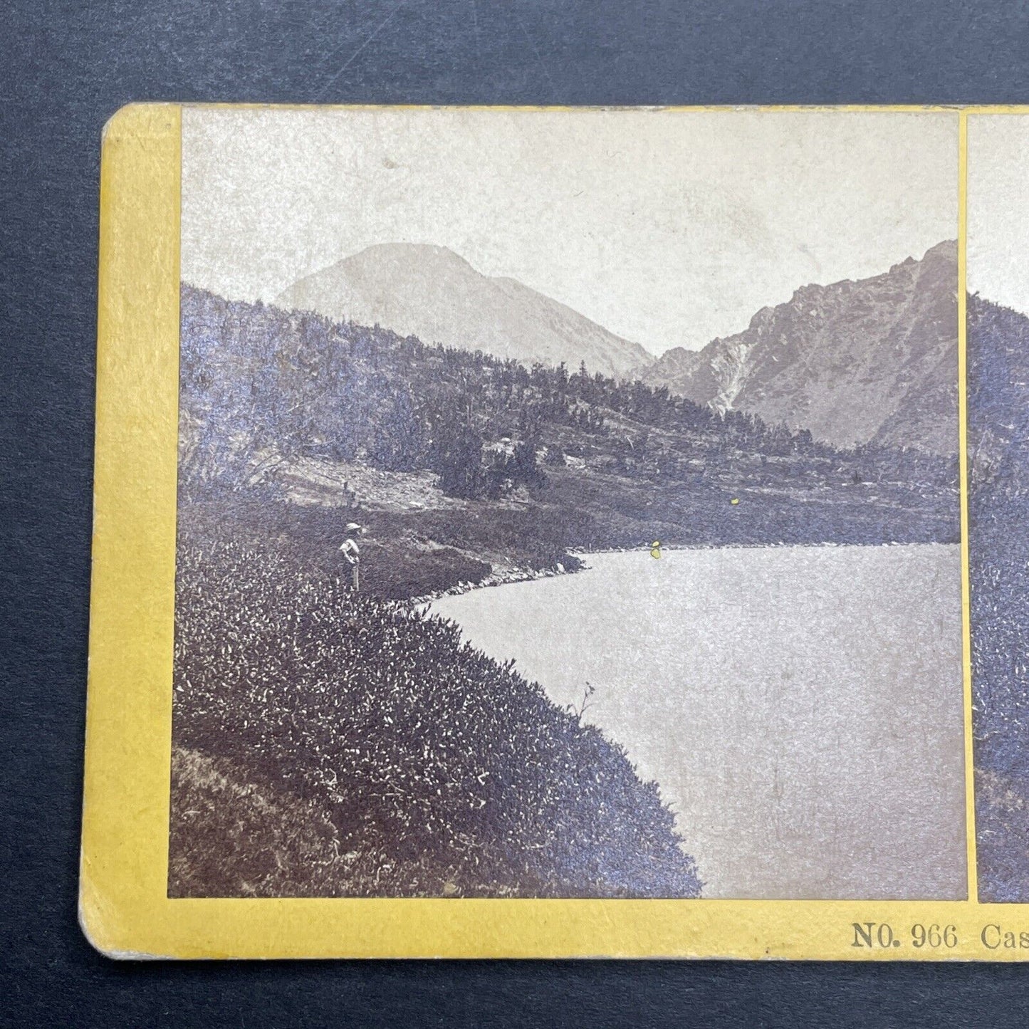 Antique 1860s Castle Rock Yosemite California Stereoview Photo Card P1162