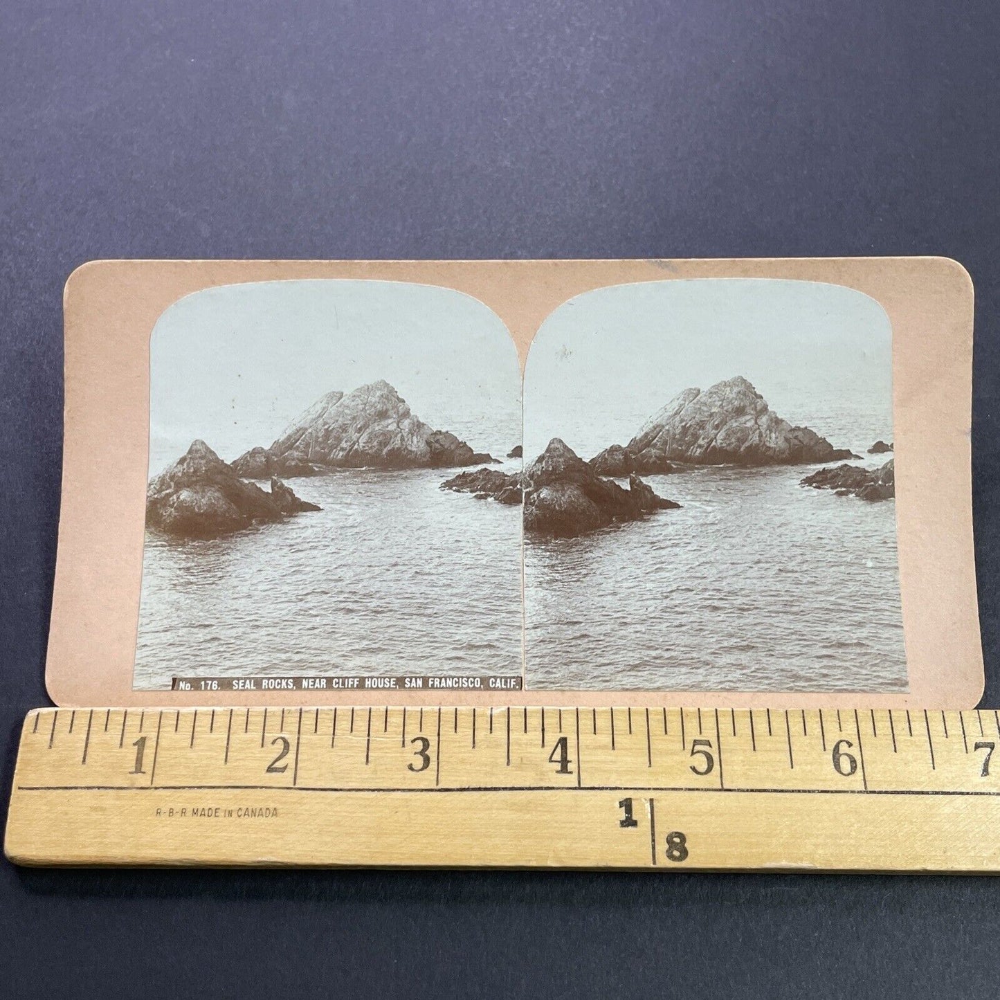 Antique 1870s Seal Rocks San Francisco California Stereoview Photo Card P3580