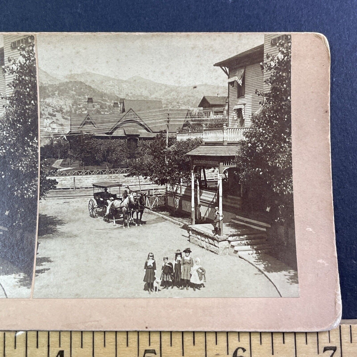 Rincon Hill California Wealthy Homes Stereoview BW Kilburn Antique c1880 X3806