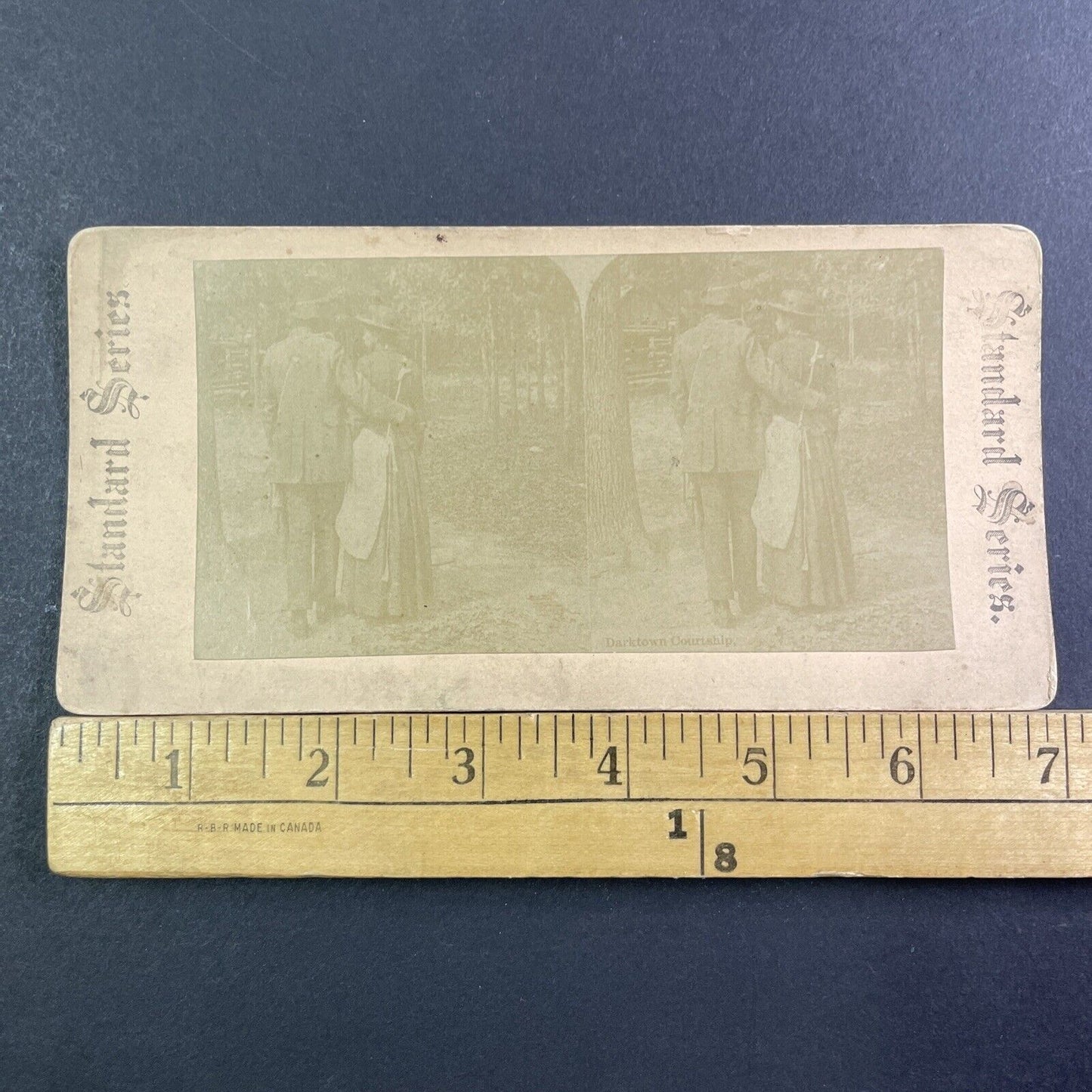 African American Couple Falling In Love Stereoview Antique c1880 X1850