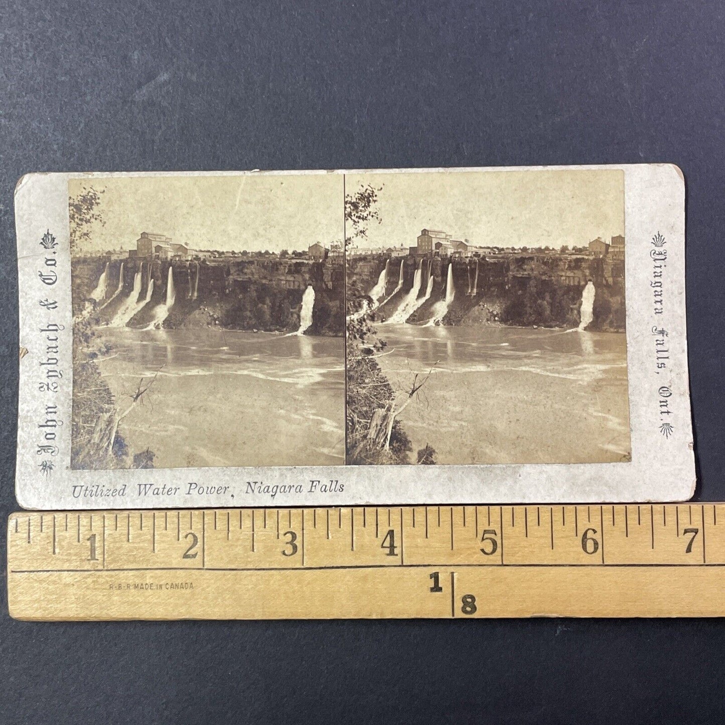 Hydro Electric Power Plant Stereoview Niagara Falls Zybach Antique c1885 X1232