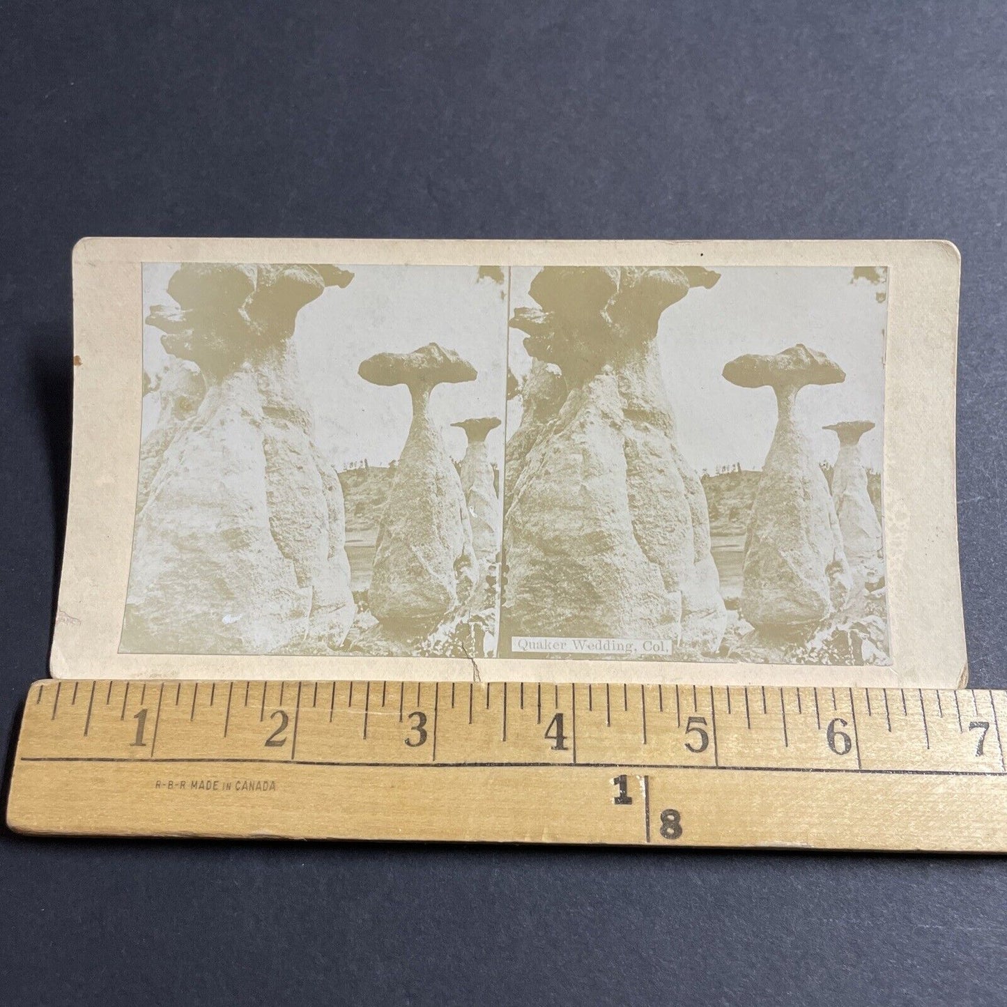 Antique 1880s Monument Park Hoodoos Colorado Stereoview Photo Card P5508