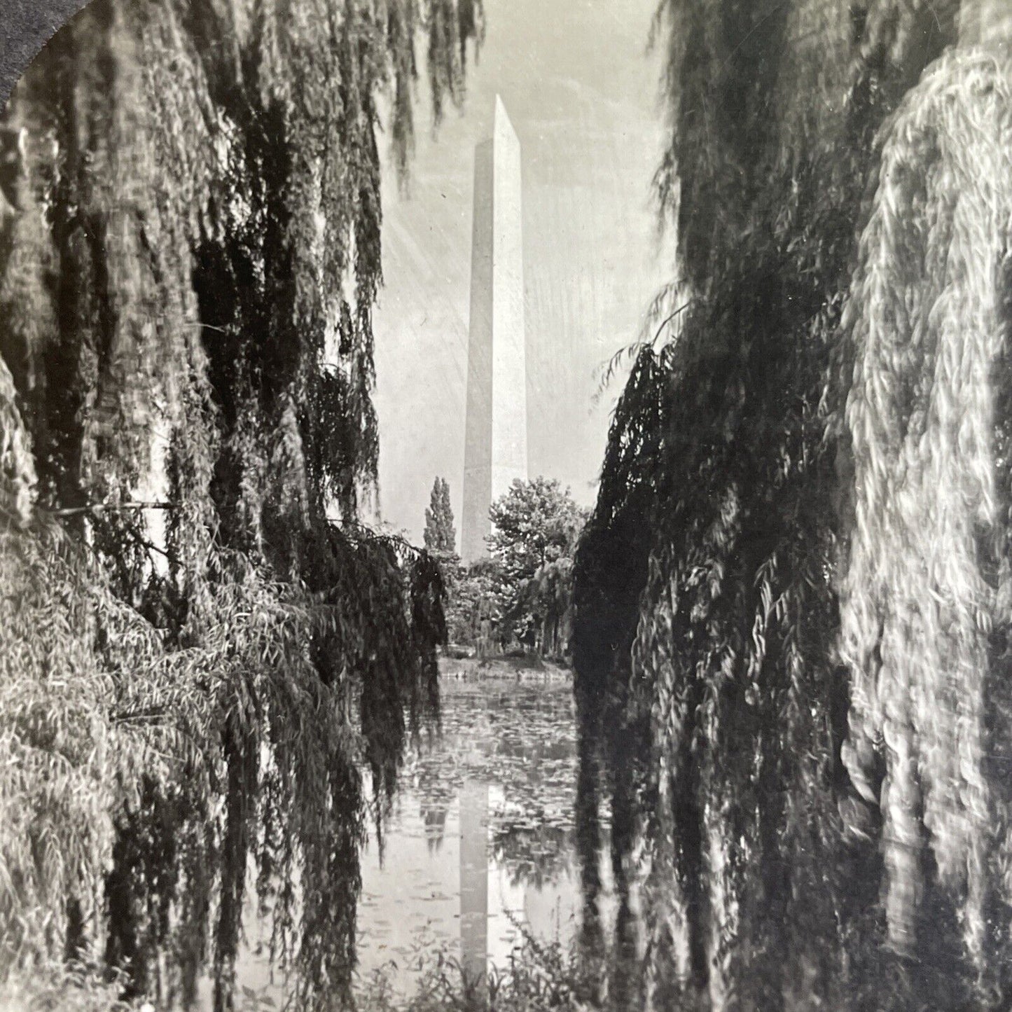 Antique 1918 Washington Monument Washington DC Stereoview Photo Card P1549