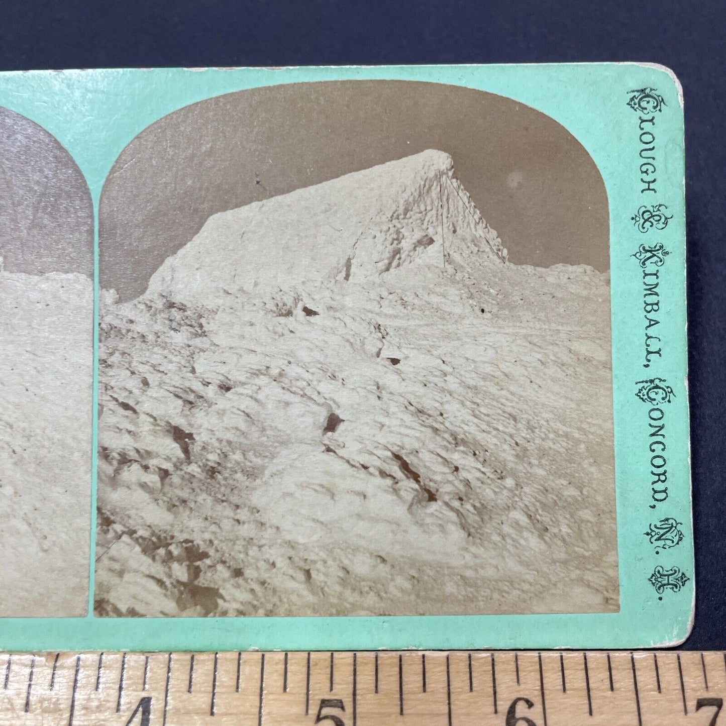 Antique 1871 Tip Top House Mt Washington Ice Storm Stereoview Photo Card V1877