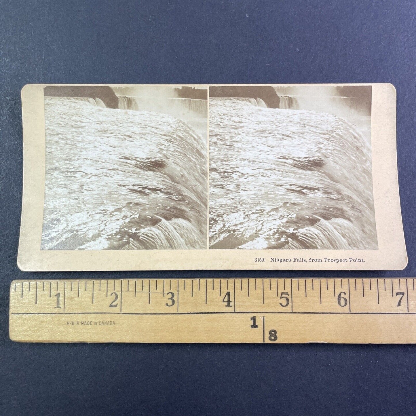 Edge of Niagara Falls from Prospect Point Stereoview Antique c1880 Y2211