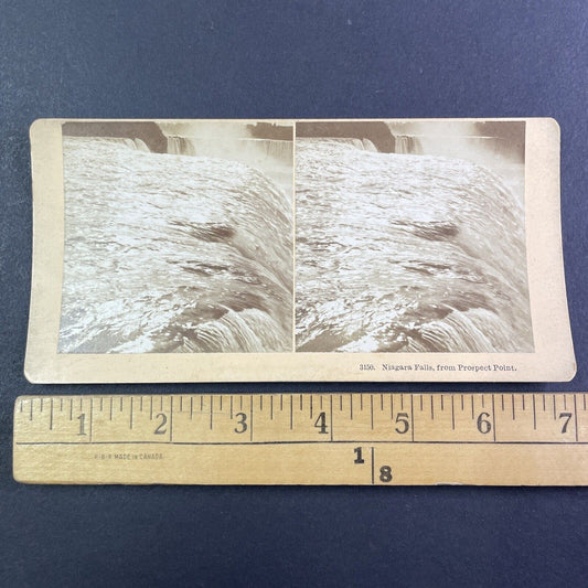 Edge of Niagara Falls from Prospect Point Stereoview Antique c1880 Y2211