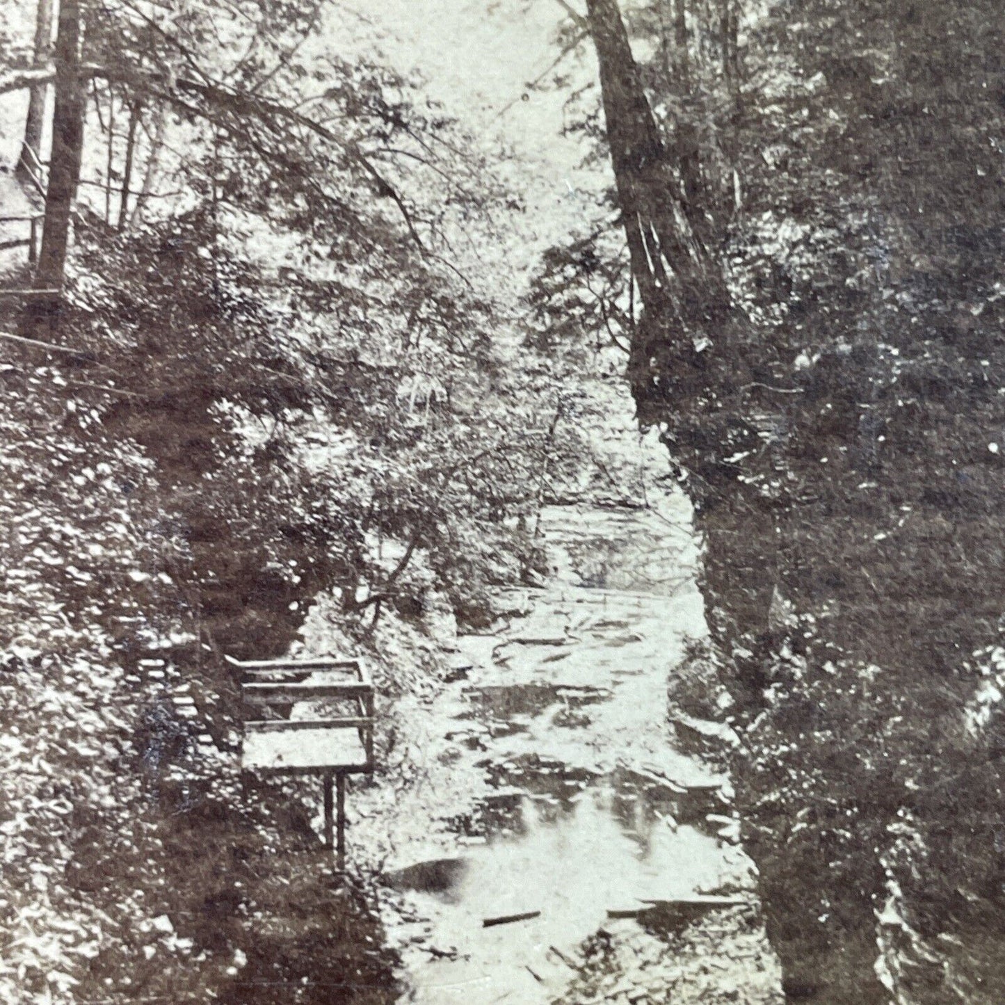 Antique 1860s Watkins Glen New York Poets Dream Stereoview Photo Card P3323