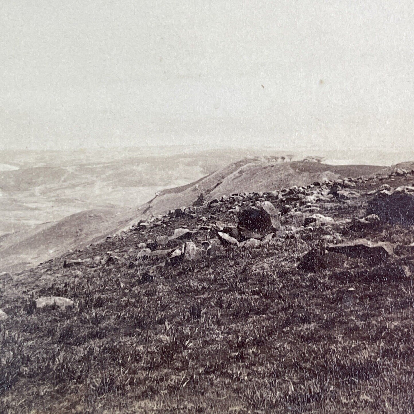 Spion Kop Top Ridge Battlefield Stereoview Boer War South Africa c1901 Y3020