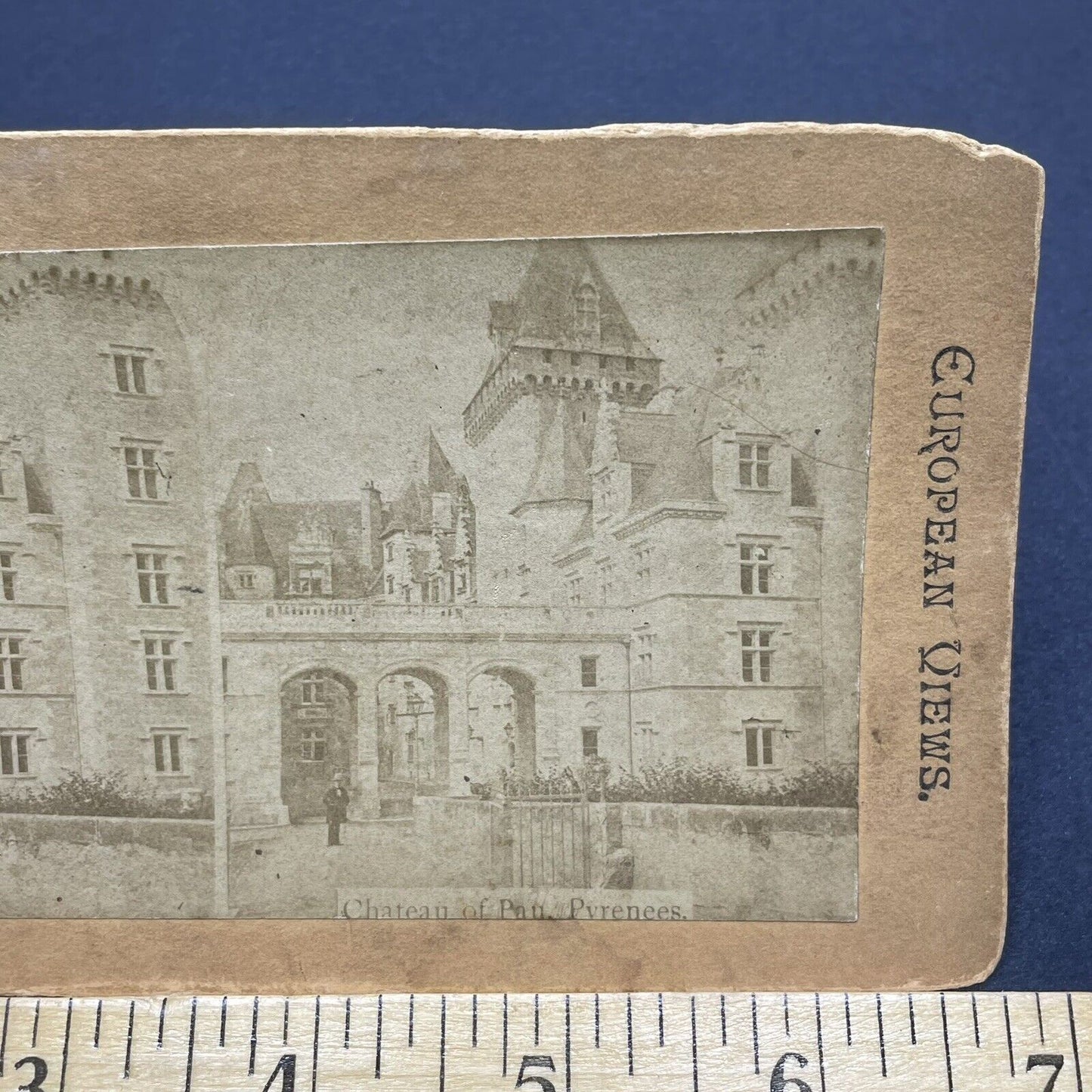 Antique 1880s Chateau De Pau Pyrenees France Stereoview Photo Card P1859