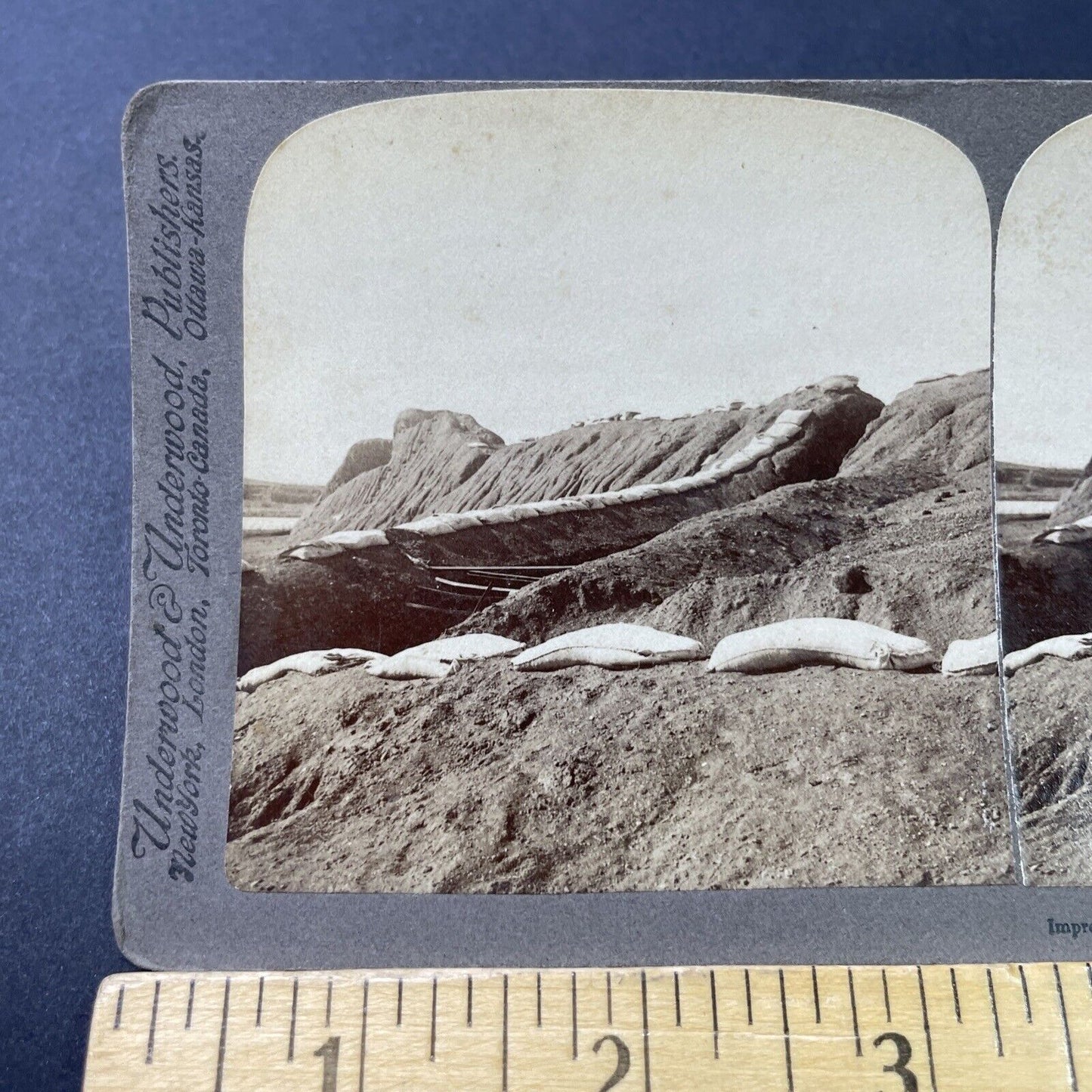 Antique 1901 Boer War Kimberley South Africa Trench Stereoview Photo Card P3066