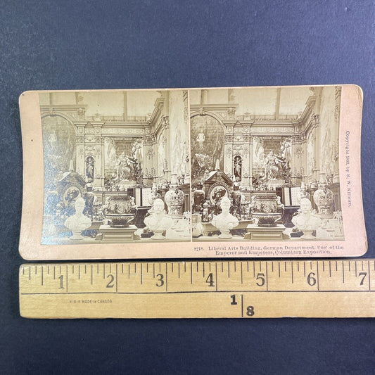 German Antiques on Display in Chicago Stereoview Antique c1893 X4157