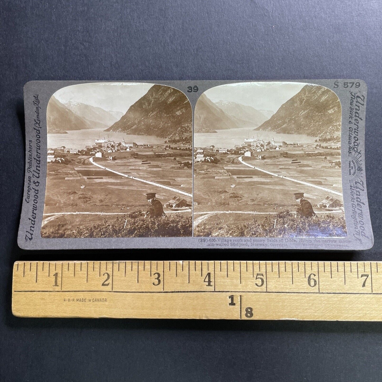 Antique 1902 Sorfjorden Odda Norway Stereoview Photo Card P1710