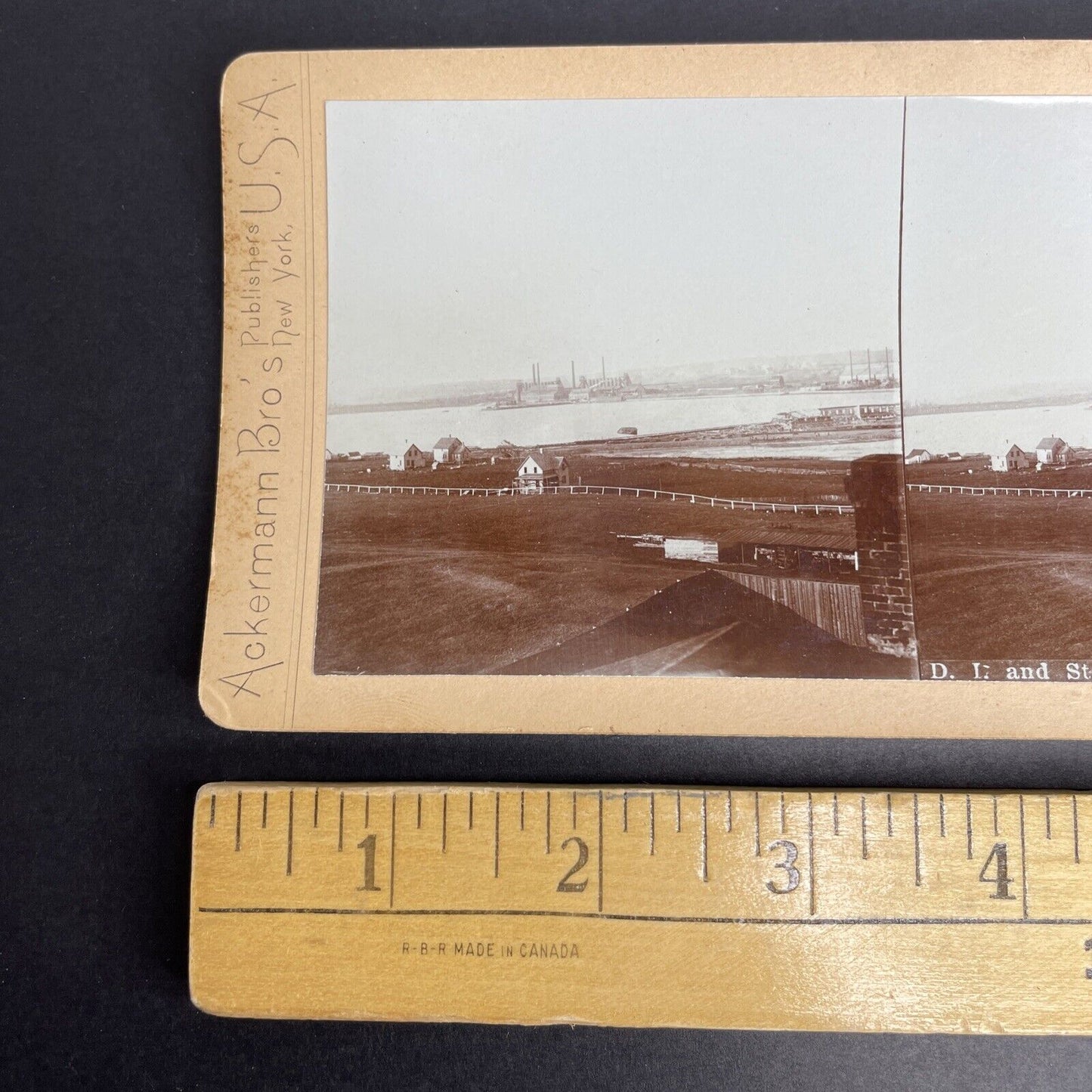 Antique 1898 Dominion Steel & Coal Cape Breton  NS Stereoview Photo Card PC879