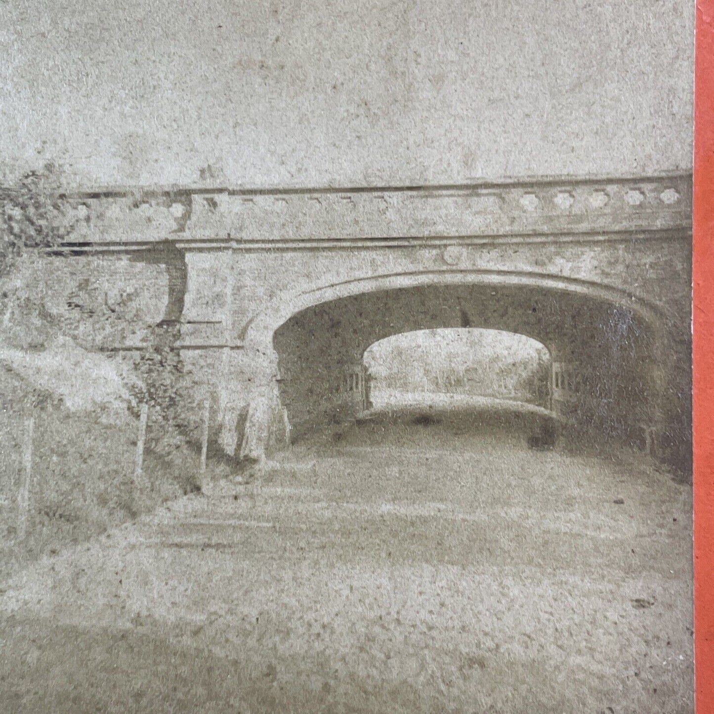 Central Park Stone Bridge Stereoview Manhattan New York Antique c1867 X3720