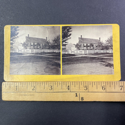 Skowhegan History House Maine Stereoview Coburn Family Photo Antique 1860s X921