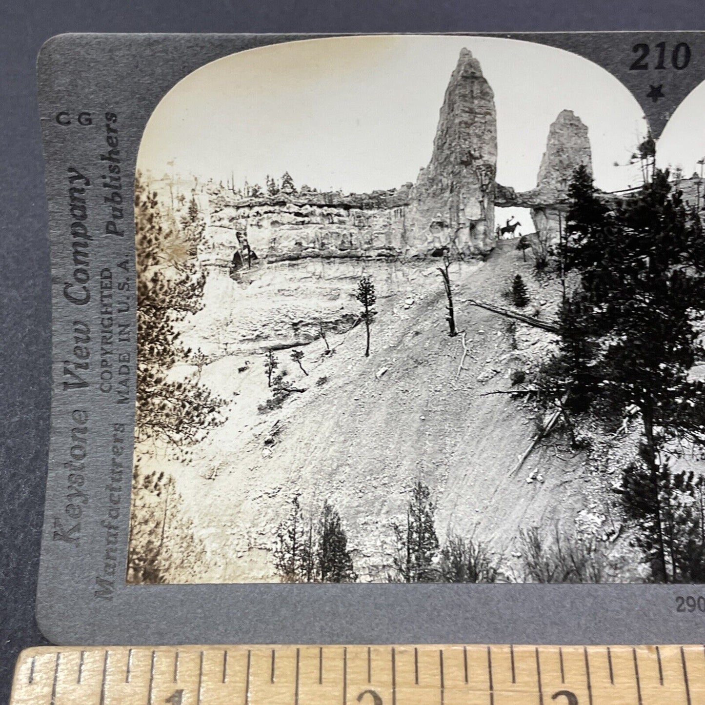 Antique 1910s Tower Bridge Bryce Canyon Utah Stereoview Photo Card V2179