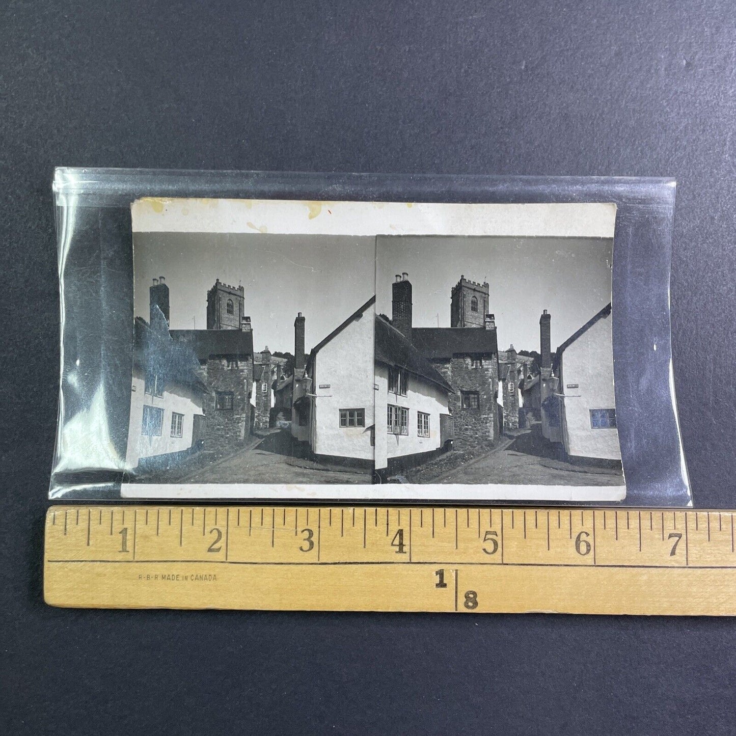 Church Minehead Somerset England Original Albumen Photo Stereoview c1930 Y1201