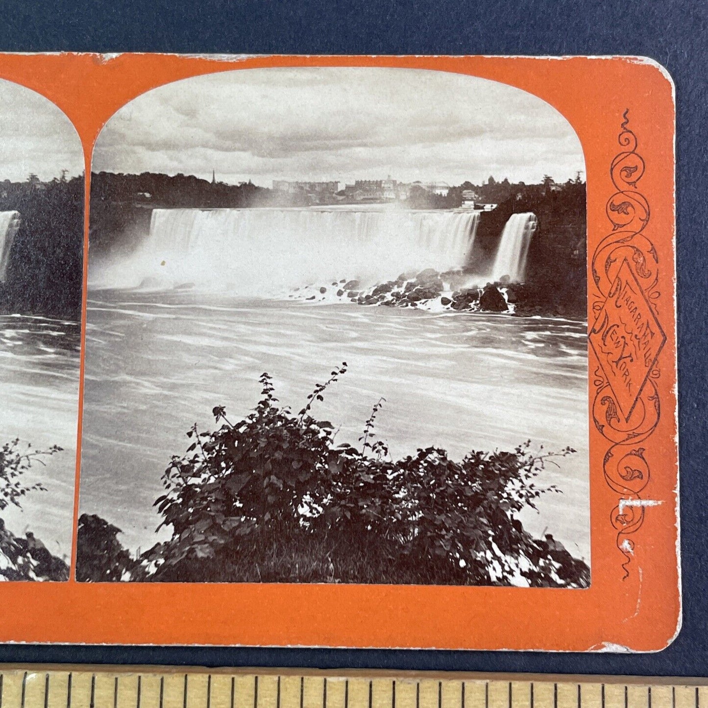 Niagara Falls American Side Stereoview George Curtis Antique c1870s Y2425