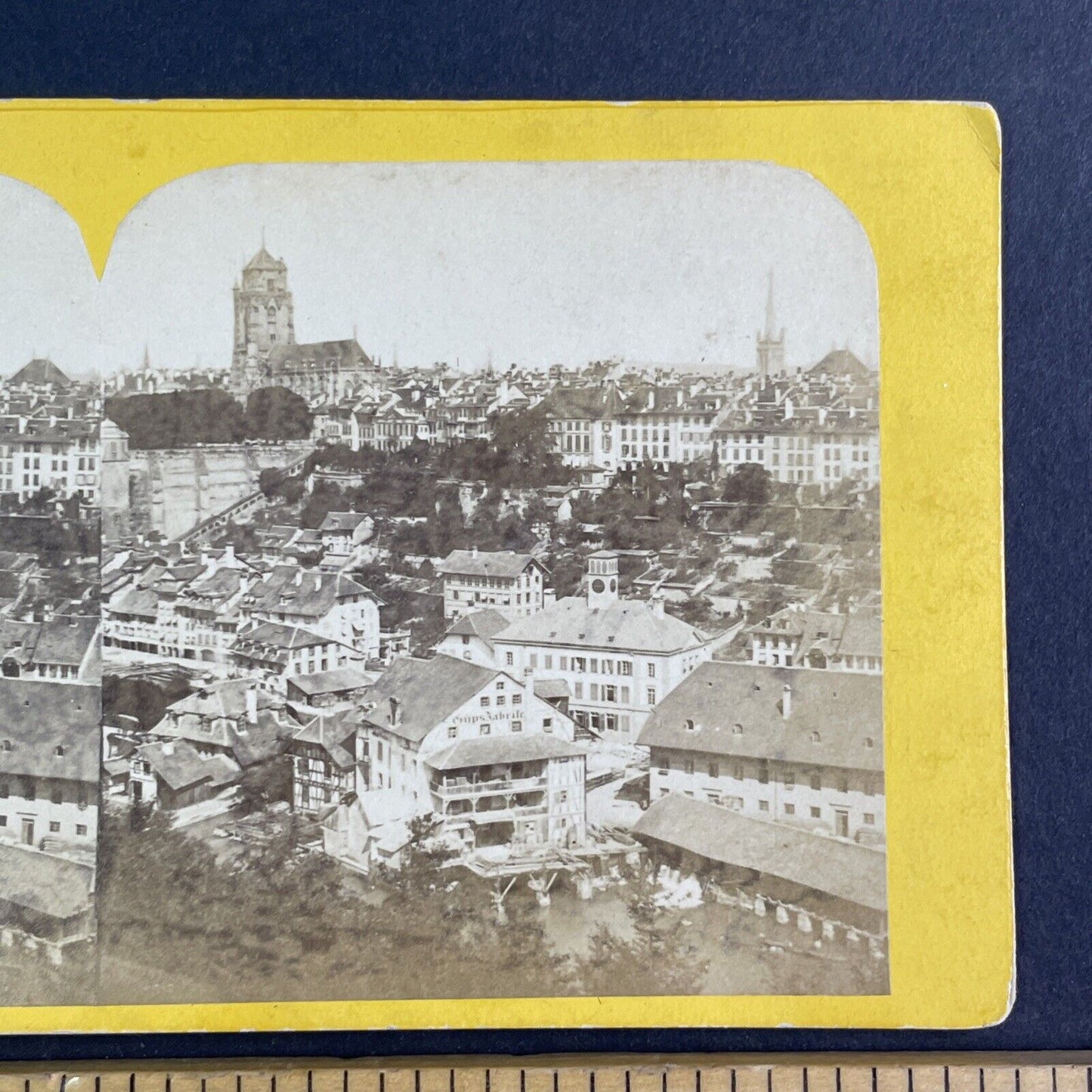 Bern Switzerland Stereoview City View From Cathedral Antique c1865 X3615