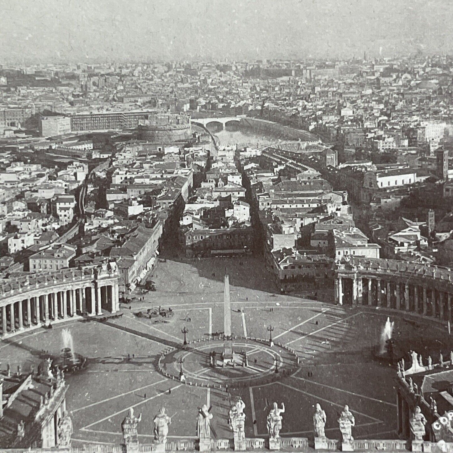 The City Of Rome Italy Panorama View Stereoview Antique c1900 X3526