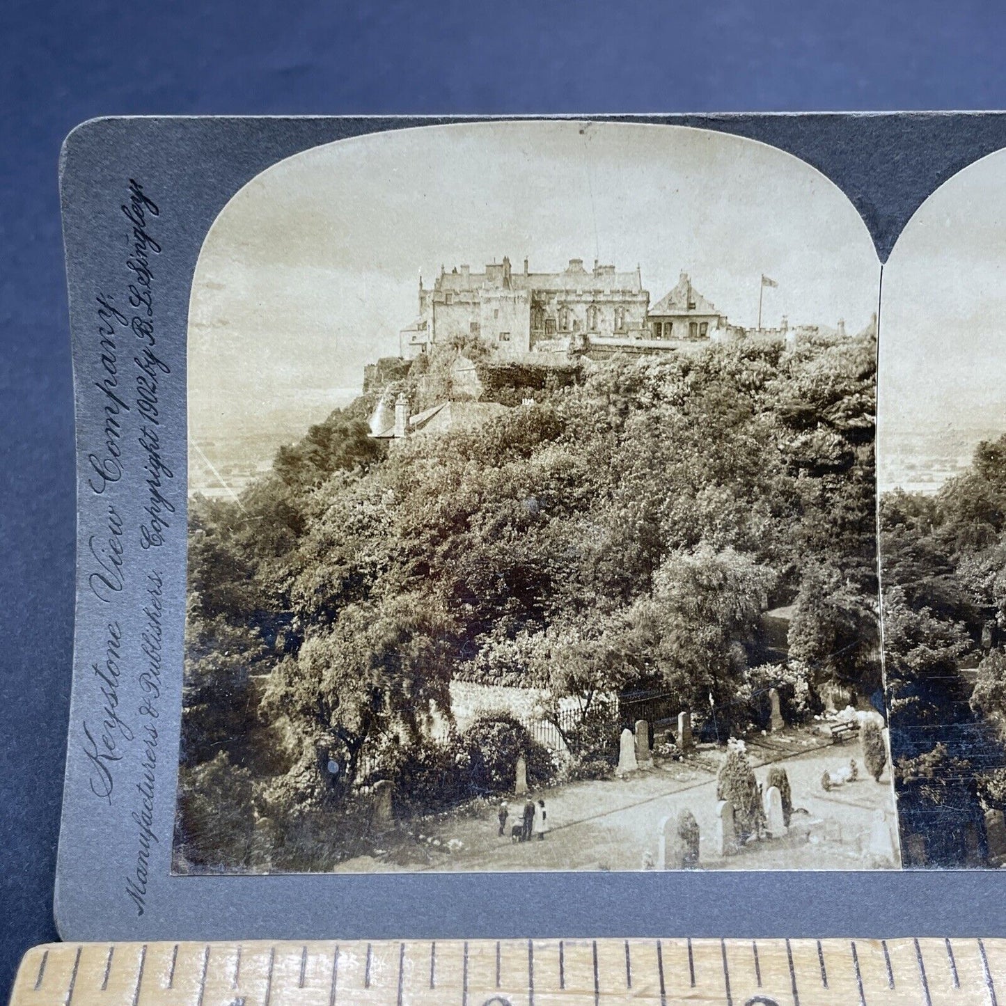 Antique 1902 Stirling Castle Scotland UK Stereoview Photo Card P2045