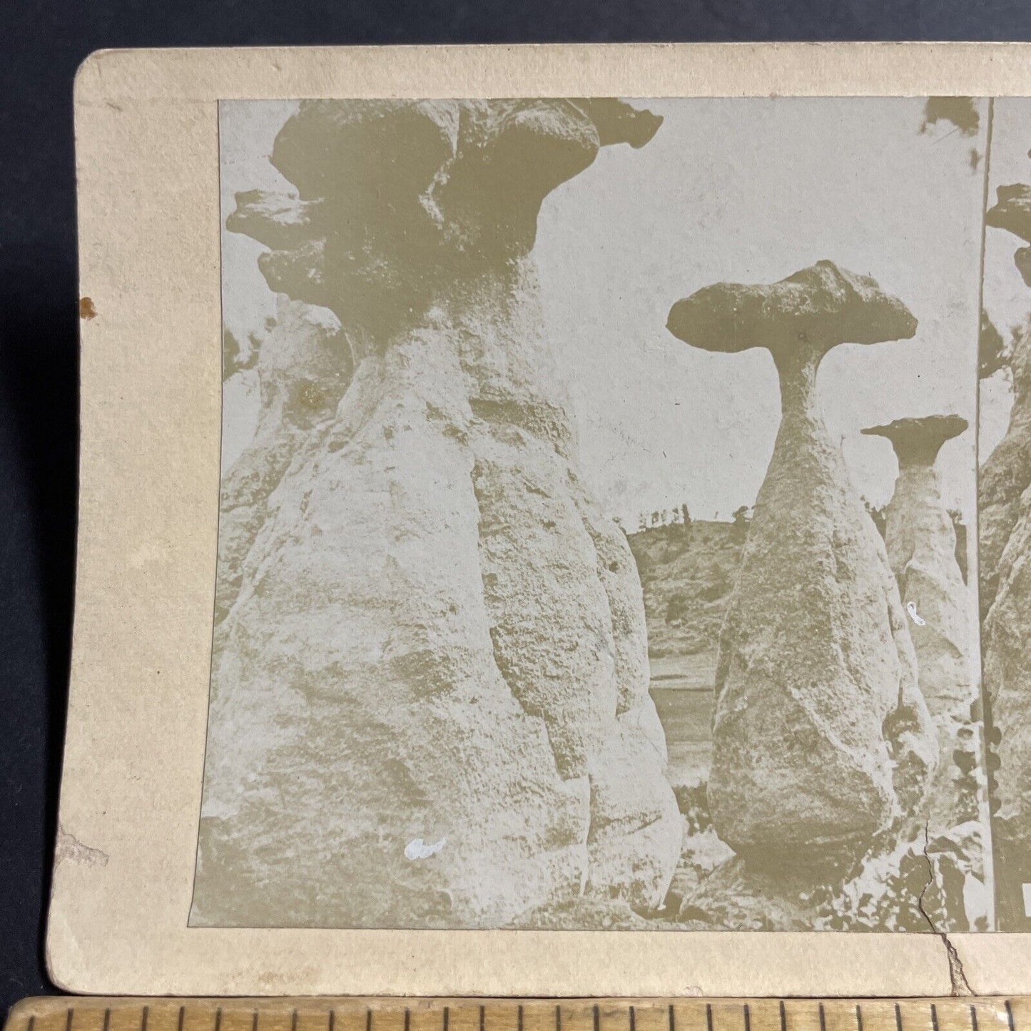 Antique 1880s Monument Park Hoodoos Colorado Stereoview Photo Card P5508