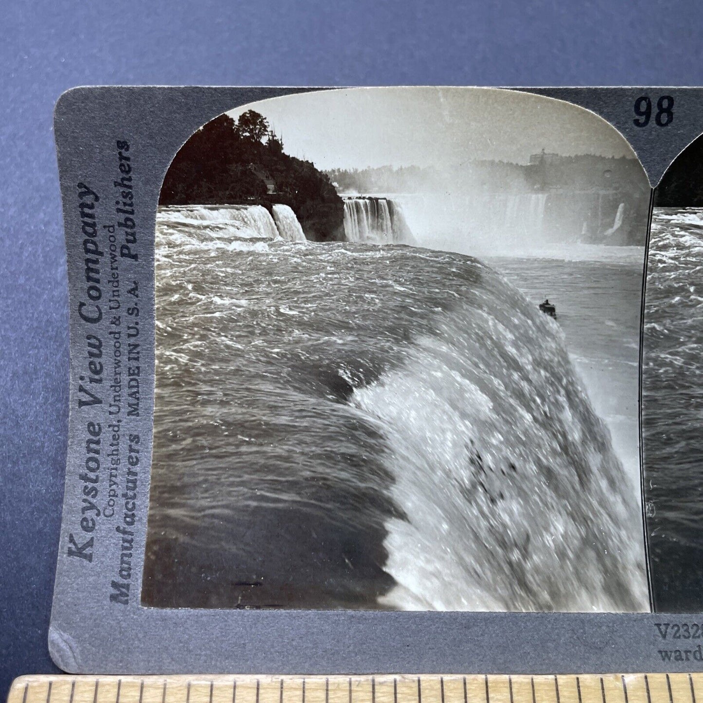 Antique 1910s Maid Of The Mist Niagara Falls NY Stereoview Photo Card P2769