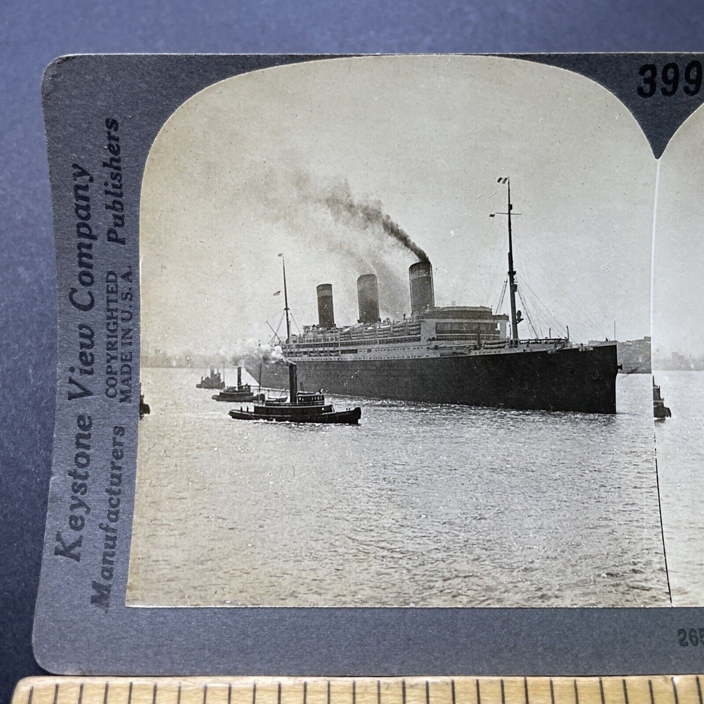 Antique 1920s SS Vaterland Leviathan Ship Vessel Stereoview Photo Card P3174