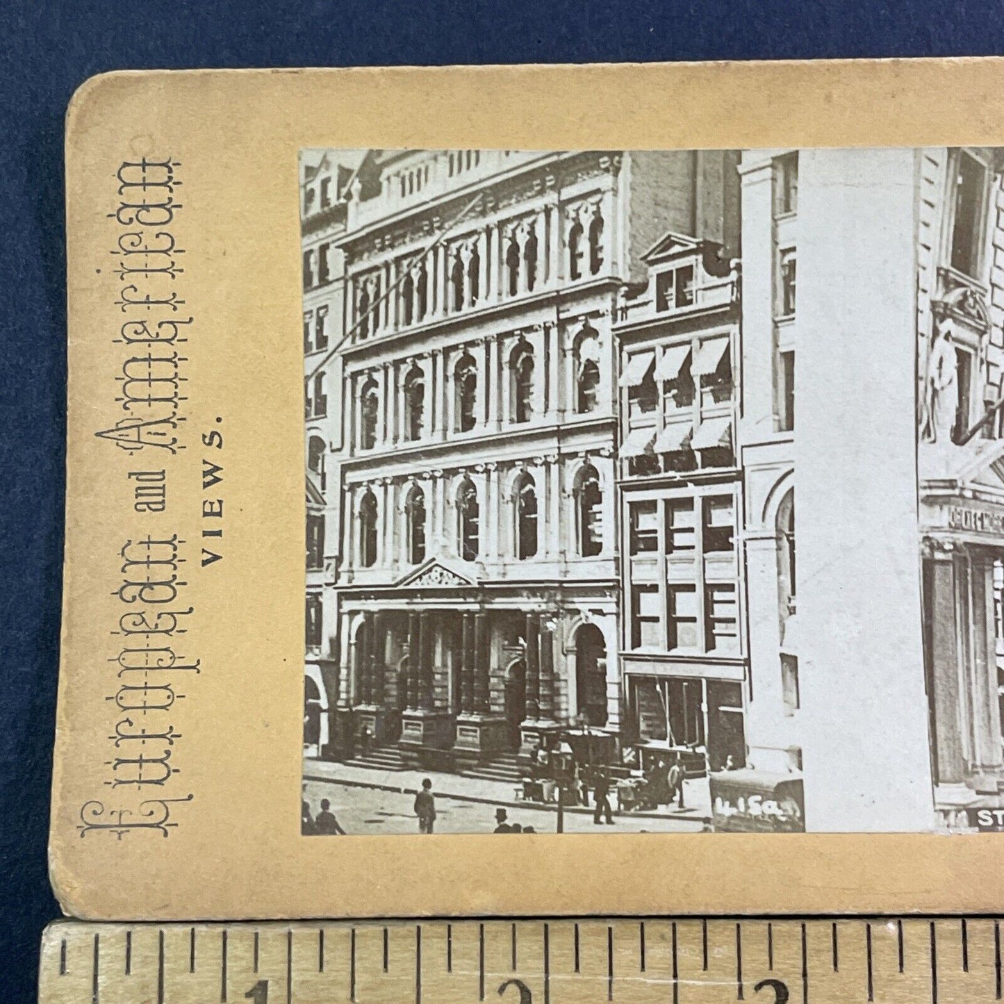 New York Stock Exchange Stereoview 10 Broad St Manhattan Antique c1880 X1301