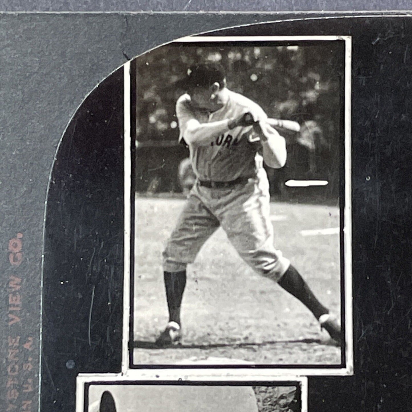 Babe Ruth Yankees ORIGINAL Stereoview Baseball Sports Card Antique c1929 X4091