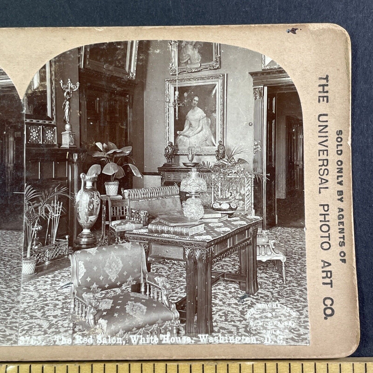 Red Room The White House Stereoview Washington DC Antique c1900 X3527