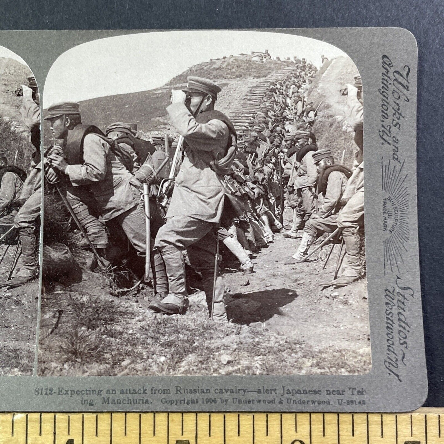 Japanese Troops In Tieling China Stereoview Military Army Antique c1905 X2469