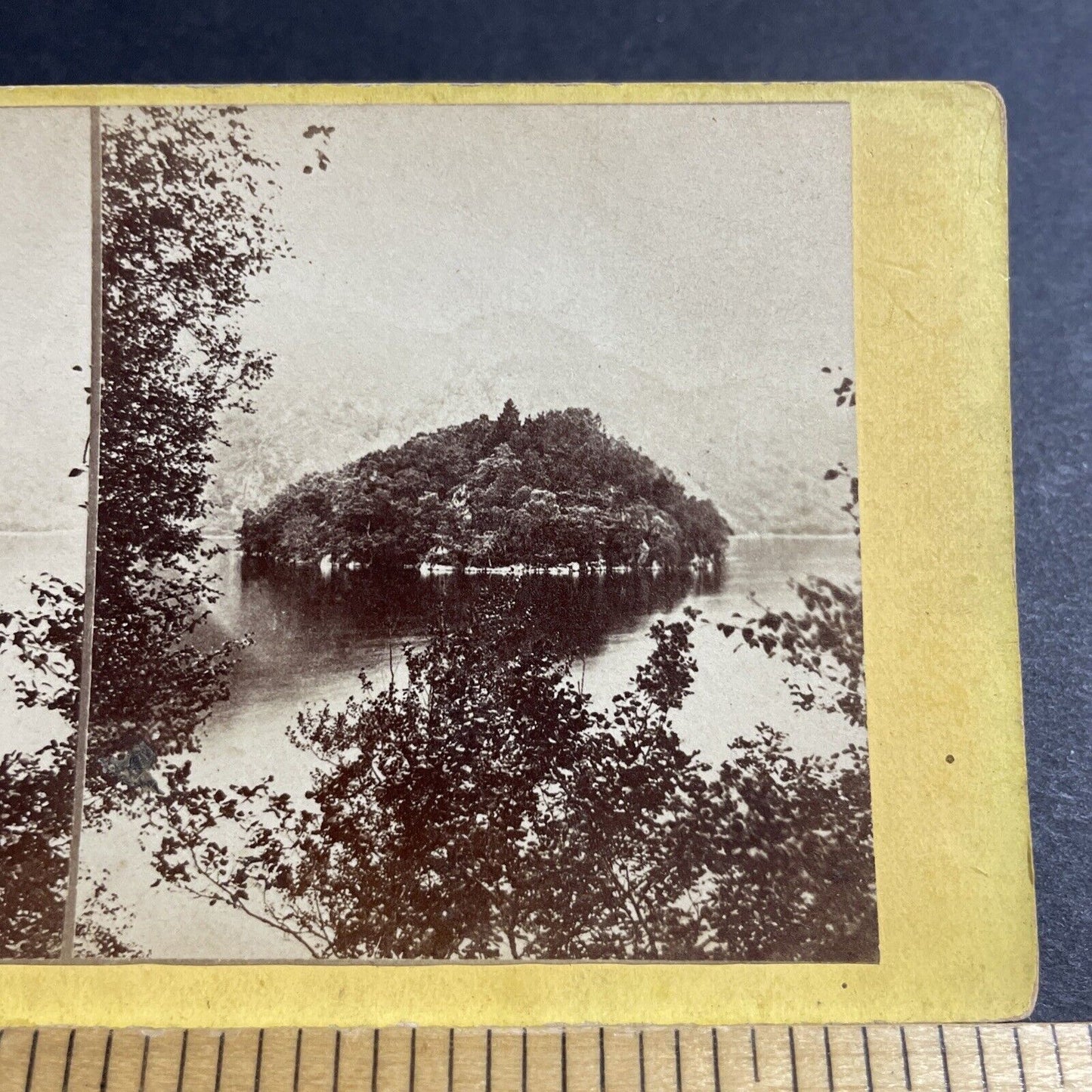 Antique 1870s Ellen's Isle Callander Scotland Stereoview Photo Card P5544