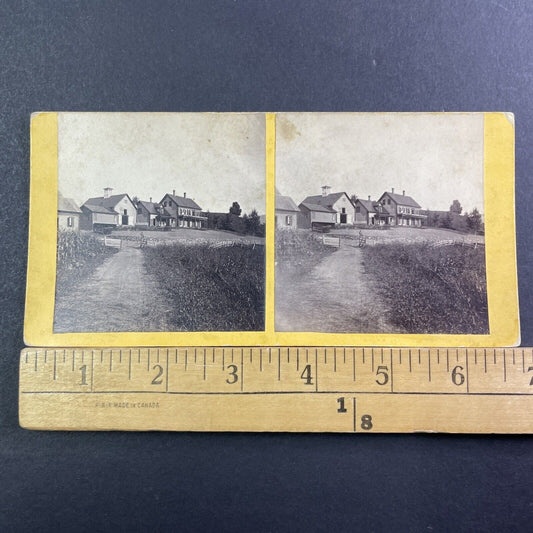 Calvin Brewer Homestead Bennington VT Stereoview Daniel Cross Antique 1870 X1319