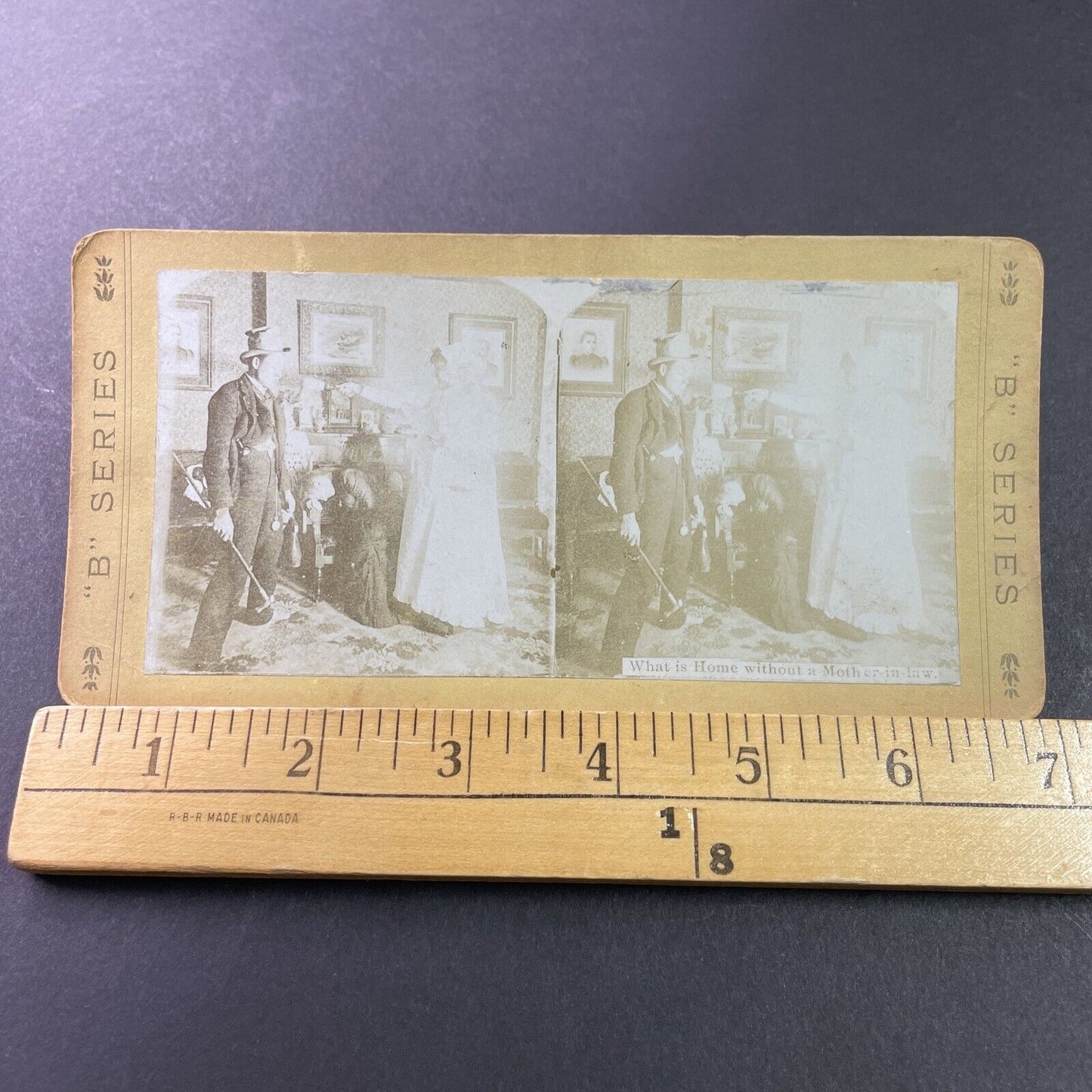 Antique 1860s Mother-In-Law Scolds Young Gentleman Stereoview Photo Card P3302