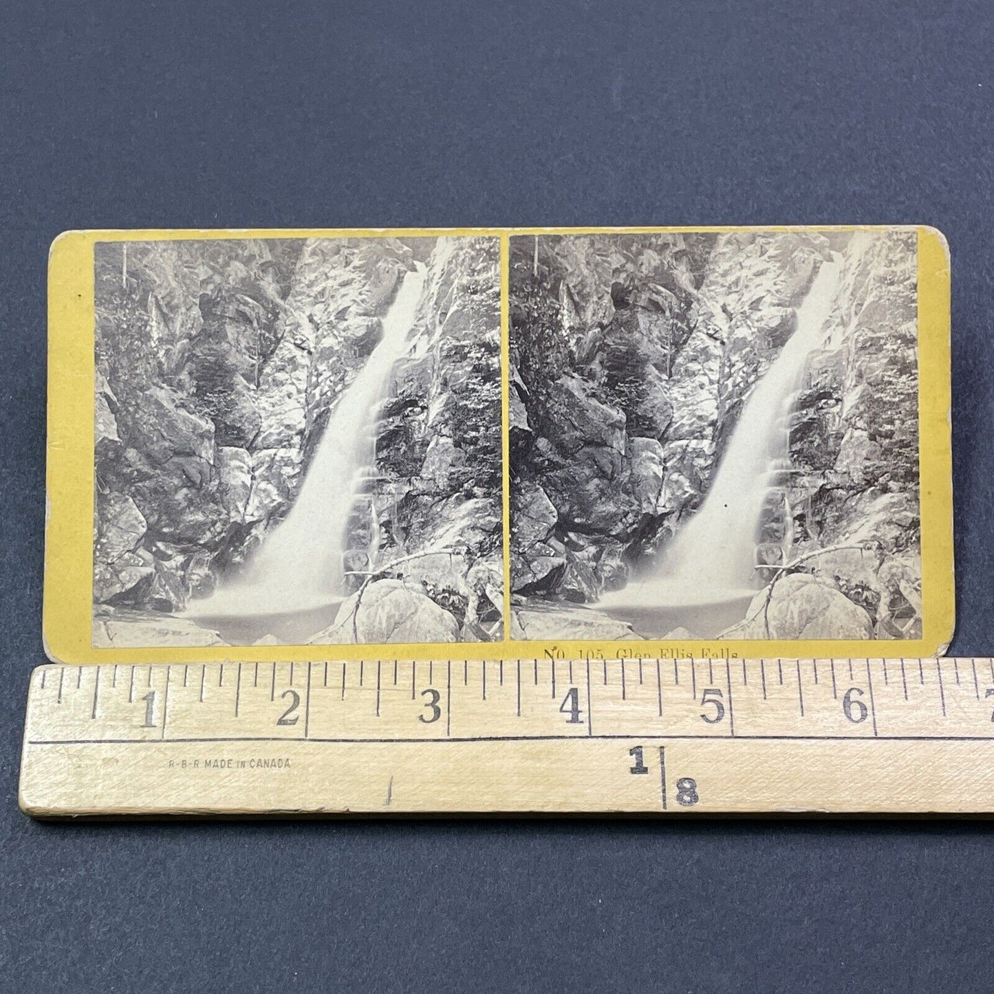 Antique 1870s Glen Ellis Falls Gorham NH Stereoview Photo Card V1969