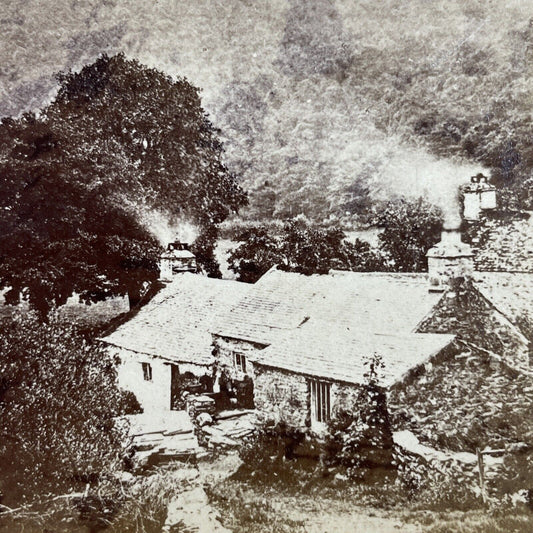 Antique 1870s Betws-y-Coed Village Wales England Stereoview Photo Card P4124