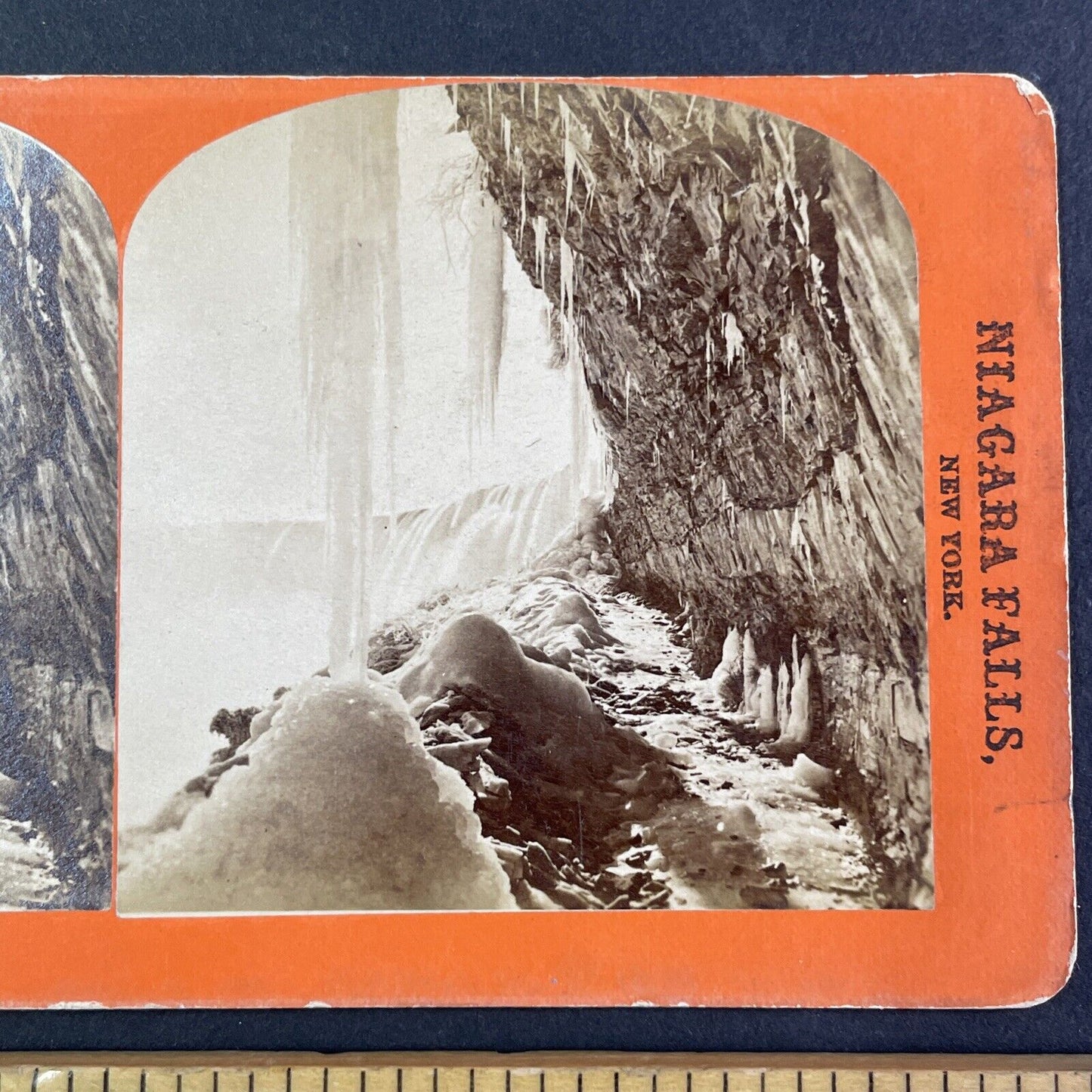 Niagara Falls from Gorge Ridge Ontario Stereoview George Barker c1870s Y2460