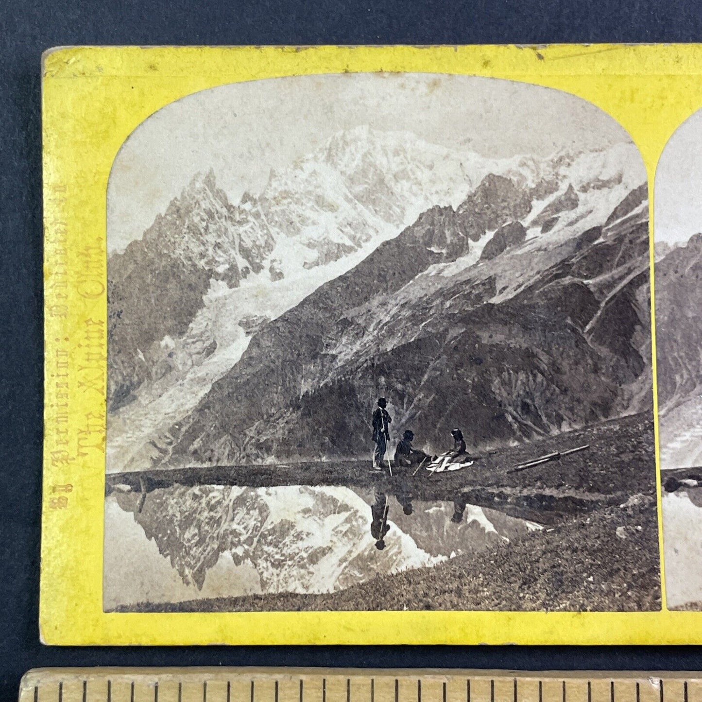 Mont de la Saxe Courmayeur Italy Stereoview William England Antique c1870 X3791