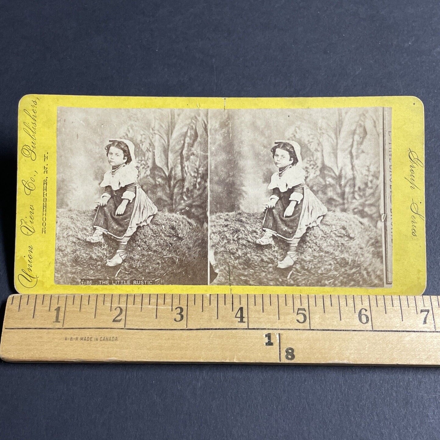 Antique 1870s Circus Performer Lavinia Warren Stereoview Photo Card P4071 RARE!