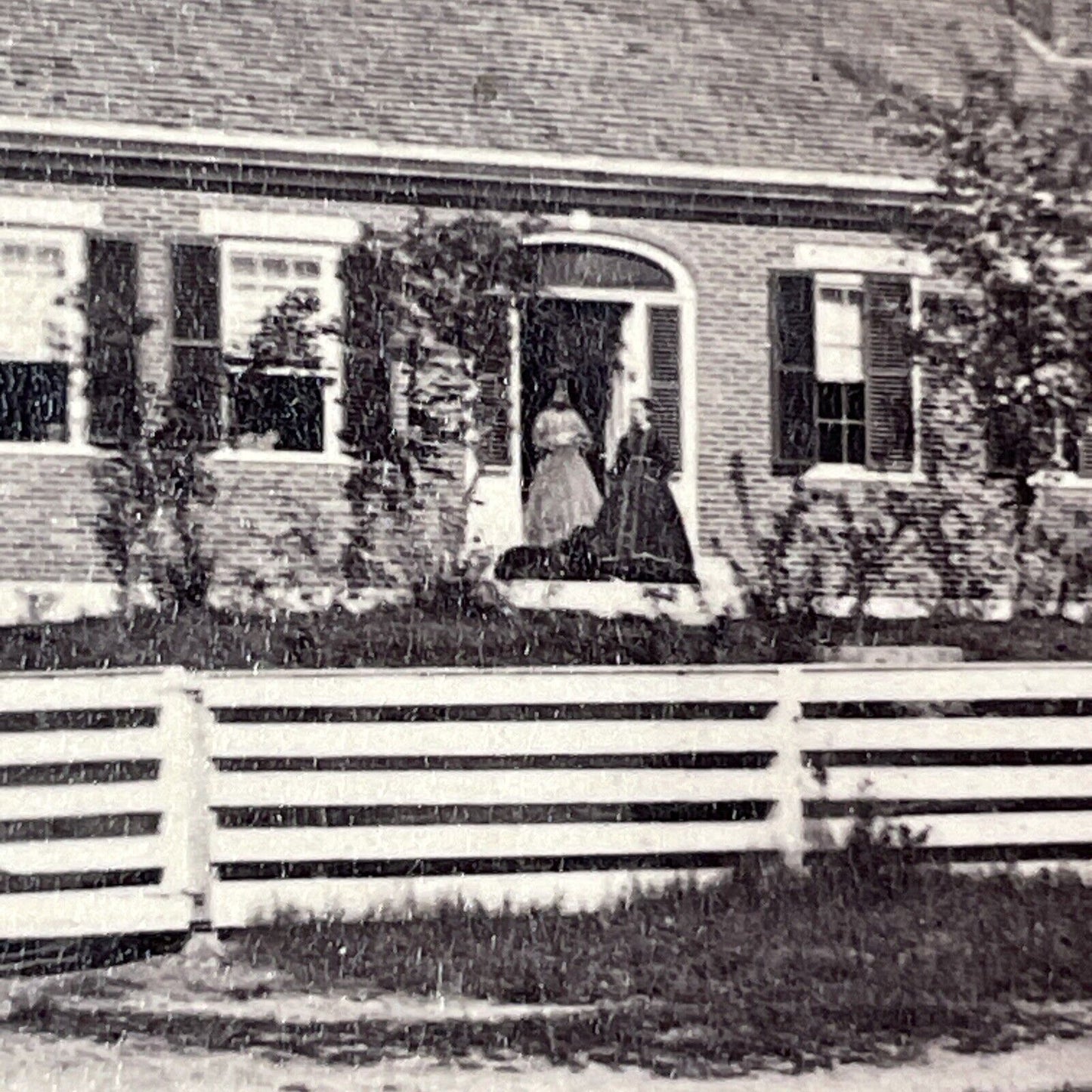 Skowhegan History House Maine Stereoview Coburn Family Photo Antique 1860s X921