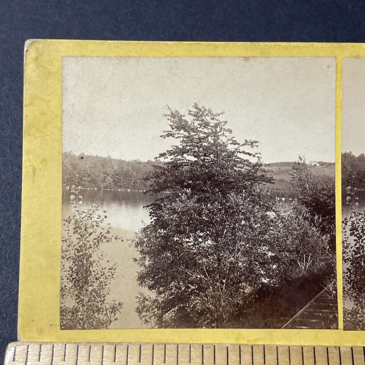 Antique 1870s Lake Winnipesaukee New Hampshire Stereoview Photo Card V1838