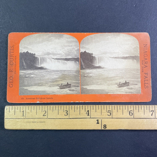 Niagara Falls River Rowboat Ferry Stereoview George Curtis c1870 Y2433